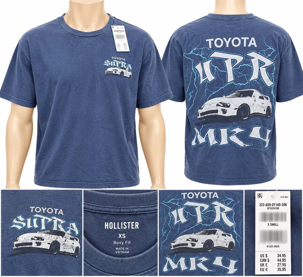 Hollister Toyota Supra MK4 Graphic T-Shirt – Size XS